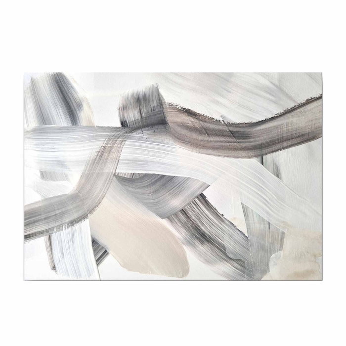 Wallity Lienzo Decorativo 70x100 cm Beige, Blanco y Negro